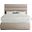 Adam Linen Textured Fabric Full Bed In Beige Linen
