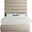 Adam Linen Textured Fabric Full Bed In Beige Linen