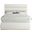 Adam Linen Textured Fabric Full Bed In Cream Linen