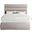 Adam Linen Textured Fabric Full Bed In Taupe
