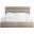 Adam Linen Textured Fabric King Bed In Beige Linen