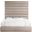 Adam Linen Textured Fabric King Bed In Beige Linen