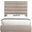 Adam Linen Textured Fabric Queen Bed In Beige Linen