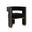 Adamina Dining Armchair In Abbington Black and Hobbes Night