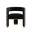 Adamina Dining Armchair In Abbington Black and Hobbes Night