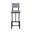 Adele 26 Inch Counter Height Stool In Sable Onyx and Charcoal Gray