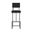 Adele 30 Inch Bar Height Stool In Lustrous Silver White and Licorice Black
