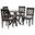 Adina Fabric and Wood 5-Piece Dining Set In Sand and Dark Brown
