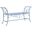 Adina Wrought Iron 51.25 Inch with Outdoor Garden Bench in Antique Blue