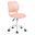 Adjustable Height Swivel Rolling Office Chair In Baby Pink and White
