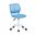 Adjustable Height Swivel Rolling Office Chair In Blue and White