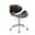 Adjustable Height Swivel Rolling Office Chair In Brown Black and Silver