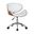 Adjustable Height Swivel Rolling Office Chair In Brown White and Silver