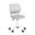 Adjustable Height Swivel Rolling Office Chair In Gray and Black