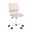 Adjustable Height Swivel Rolling Office Chair In Pink and White