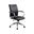 Adjustable Height Swivel Rolling Office Chair In Silver and Black