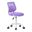 Adjustable Height Swivel Rolling Office Chair In White and Purple