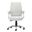 Adjustable Height Swivel Rolling Office Chair In White and Silver
