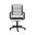 Adjustable Swivel Bungee Rolling Office Chair In Silver and Black