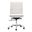 Adjustable Swivel Faux Leather Rolling Executive Office Chair In White and Silver