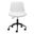 Adjustable Swivel Faux Leather Rolling Office Chair In White and Black