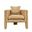 Adley Upholstered Accent Armchair with Pillow In Amber