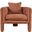 Adley Upholstered Accent Armchair with Pillow In Garnet