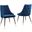 Adorn Dining Side Chair Performance Velvet Set of 2 In Navy