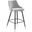 Adorn Performance Velvet Bar Stool In Light Gray