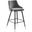 Adorn Performance Velvet Bar Stool In Gray