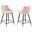 Adorn Performance Velvet Counter Stool Set of 2 In Pink