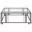 Adri Square Glass Top Coffee Table with Casters In Black Nickel