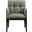 Adrian Vegan Leather Dining Arm Chair Set of 2 In Black and Green