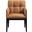 Adrian Vegan Leather Dining Arm Chair Set of 2 In Cognac and Black