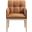 Adrian Vegan Leather Dining Arm Chair Set of 2 In Cognac and Natural