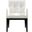 Adrian Vegan Leather Dining Arm Chair Set of 2 In Cream and Black
