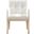 Adrian Vegan Leather Dining Arm Chair Set of 2 In Natural and Cream