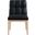 Adrian Vegan Leather Dining Side Chair Set of 2 In Black and Natural