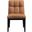 Adrian Vegan Leather Dining Side Chair Set of 2 In Cognac and Black