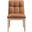 Adrian Vegan Leather Dining Side Chair Set of 2 In Cognac and Natural