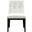 Adrian Vegan Leather Dining Side Chair Set of 2 In Cream and Black