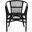 Adriana Rattan Accent Chair Set of 2 in Black
