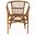 Adriana Rattan Accent Chair Set of 2 in Honey Brown