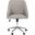 Adrienne Grey Linen Chrome Leg Swivel Office Chair
