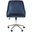 Adrienne Velvet Chrome Leg Swivel Office Chair in Navy