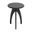 Aero Curved Space Age Round Accent End Table In Black