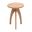 Aero Curved Space Age Round Accent End Table In Natural