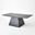 Aero Leathered Marble Cocktail Table In Black