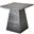 Aero Leathered Marble Side Table In Black