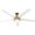 Aerodyne 60 Inch Wi-Fi Energy Star Ceiling Fan with LED Light Kit and Handheld Remote In Luxe Gold and Fresh White